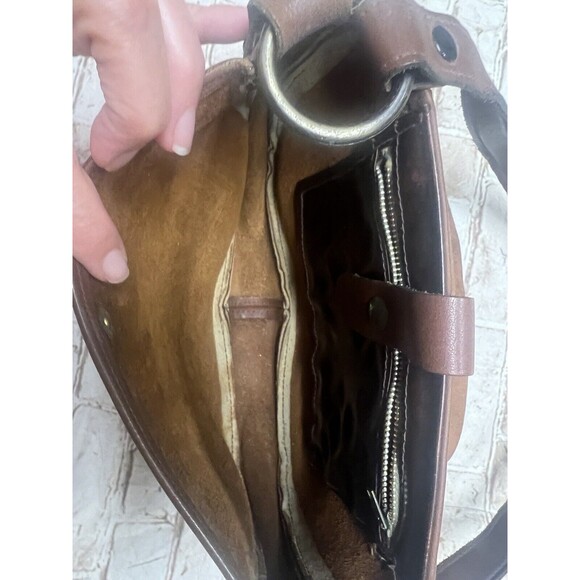 Ladies Vintage Handcrafted Leather Shoulder Bag With Animal Clasp Deer? - Picture 5 of 8